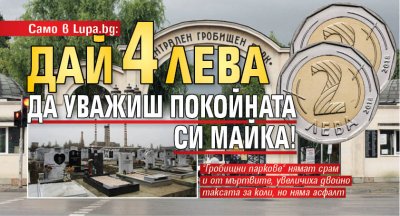 Само в Lupa.bg: Дай 4 лева да уважиш покойната си майка!