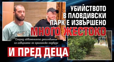 Убийството в пловдивски парк е извършено много жестоко и пред деца