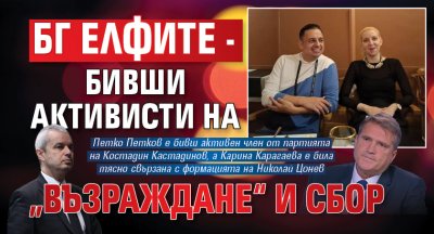 БГ елфите - бивши активисти на „Възраждане“ и СБОР 