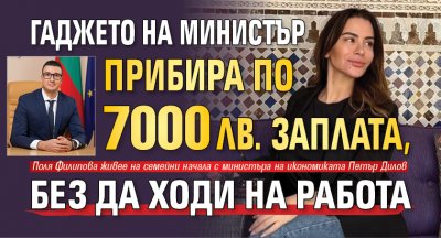 Гаджето на министър прибира по 7000 лв. заплата, без да ходи на работа 