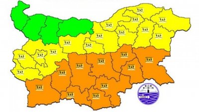 Внимание! Оранжев код за валежи в Южна България