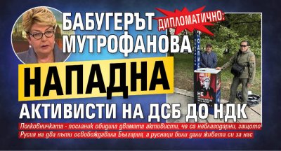 ДИПЛОМАТИЧНО: Бабугерът Мутрофанова нападна активисти на ДСБ до НДК