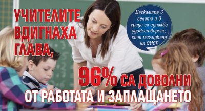 Учителите вдигнаха глава, 96% са доволни от работата и заплащането