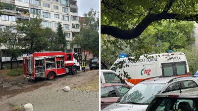 Пожар в блок в "Света Троица": Бебе на 5 дни и баба са в болница заради обгазяване 