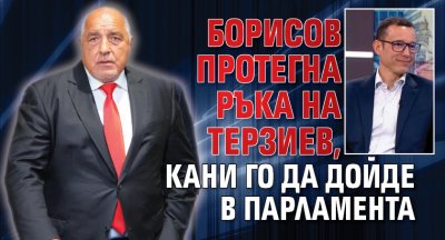 Борисов протегна ръка на Терзиев, кани го да дойде в парламента 
