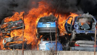 Автоморга пламна в Сливен