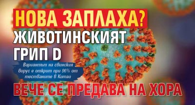 Нова заплаха? Животинският грип D вече се предава на хора