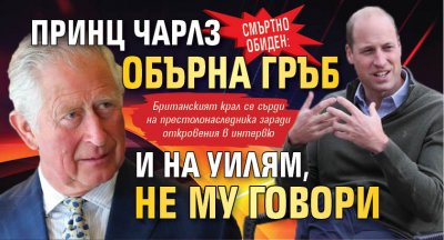 Смъртно обиден: Принц Чарлз обърна гръб и на Уилям, не му говори 