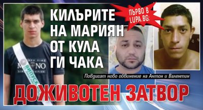Първо в Lupa.bg: Килърите на Мариян от Кула ги чака доживотен затвор
