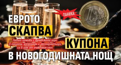 ПАНИКА: Еврото скапва купона в новогодишната нощ