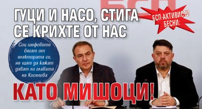 БСП-активисти бесни: Гуци и Насо, стига се крихте от нас като мишоци!