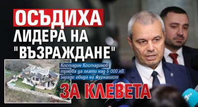 Осъдиха лидера на "Възраждане" за клевета 