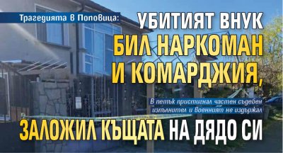 Трагедията в Поповица: Убитият внук бил наркоман и комарджия, заложил къщата на дядо си