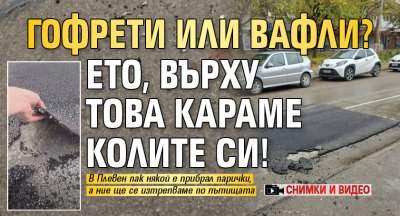 Гофрети или вафли? Ето, върху това караме колите си! (СНИМКИ И ВИДЕО)