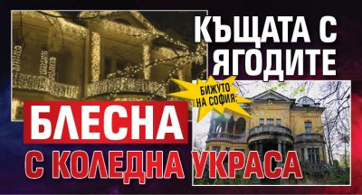 Бижуто на София: Къщата с ягодите блесна с коледна украса 