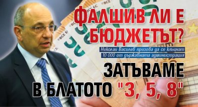 Фалшив ли е бюджетът? Затъваме в блатото "3, 5, 8"