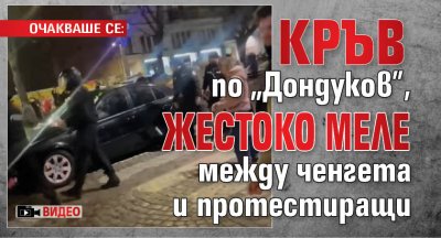 ОЧАКВАШЕ СЕ: Кръв по "Дондуков", жестоко меле между ченгета и протестиращи (ВИДЕО)