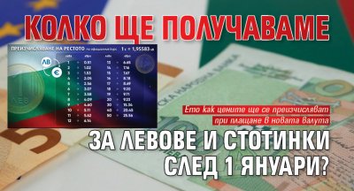 Колко ще получаваме за левове и стотинки след 1 януари?