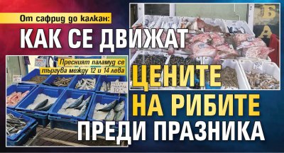 От сафрид до калкан: Как се движат цените на рибите преди празника