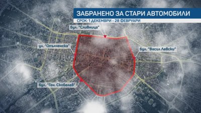 От днес: Старите и замърсяващи автомобили - извън центъра на София