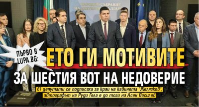 Първо в Lupa.bg: Ето ги мотивите за шестия вот на недоверие 