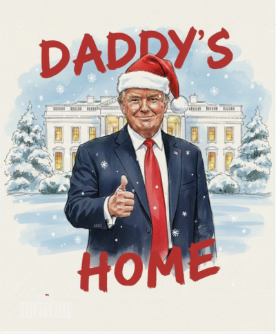 Тръмп на коледната си картичка: Татко си е вкъщи 