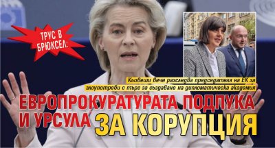 ТРУС В БРЮКСЕЛ: Европрокуратурата подпука и Урсула за корупция