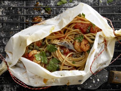 Продукти350 г изчистени скариди2 глави лук3 скилидки чесън2 с л зехтин850