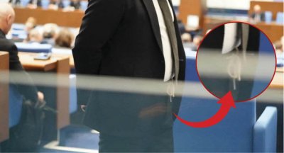 СМЯХ: Депутат запаса чатала с връзка за обувки (СНИМКИ)