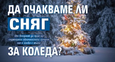 Да очакваме ли сняг за Коледа?