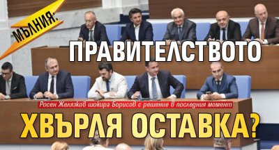 Мълния: Правителството хвърля оставка? 
