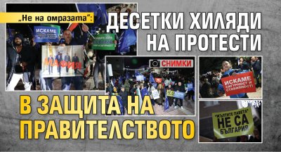 "Не на омразата": десетки хиляди на протести в защита на правителството (снимки)