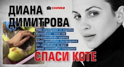 Диана Димитрова спаси коте (Снимки)