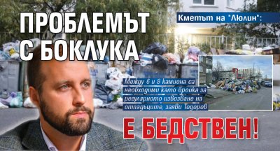 Кметът на "Люлин": Проблемът с боклука е бедствен!