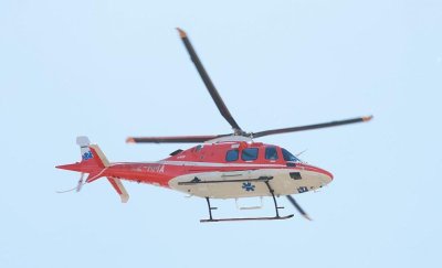Хеликоптер превози мъж със счупен череп до Пловдив