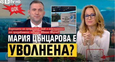 ШОК: Мария Цънцарова е уволнена? 