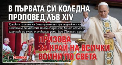 В първата си коледна проповед Лъв XIV призова за край на всички войни по света (ФОТО)