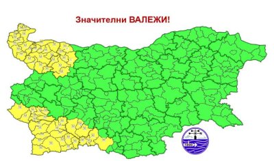 Днес 24 декември  валежите от дъжд ще обхванат западната половина