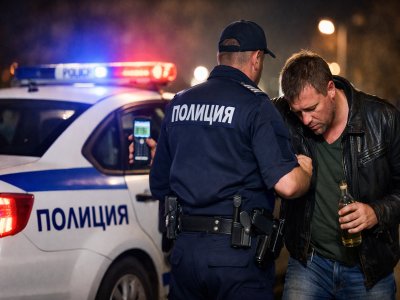 Пиян до козирката подкара кола без номера