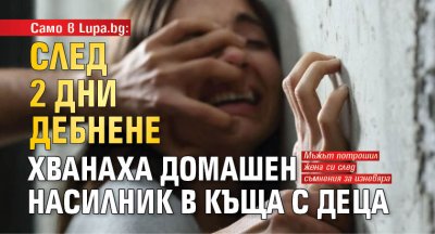 Само в Lupa.bg: След 2 дни дебнене хванаха домашен насилник в къща с деца
