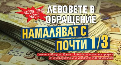 Часове преди еврото: Левовете в обращение намаляват с почти 1/3