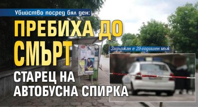 Убийство посред бял ден: Пребиха до смърт старец на автобусна спирка