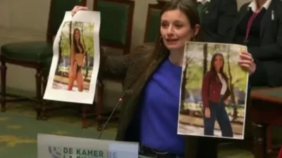 "Grok ме съблече": Белгийска депутатка изгря по бельо в парламента (ВИДЕО)