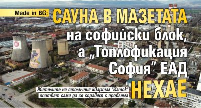 Made in BG: Сауна в мазетата на софийски блок, а "Топлофикация София" ЕАД нехае