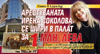 Само в Lupa.bg: Арестуваната Ирена Соколова се шири в палат за 1 млн. лева (СНИМКИ)