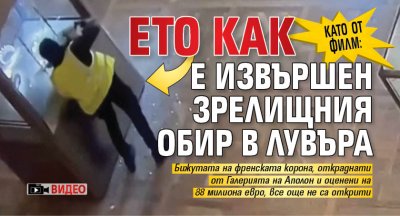 Като от филм: Ето как е извършен зрелищния обир в Лувъра (ВИДЕО)