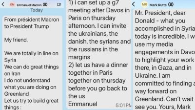 На показ: Тръмп публикува sms-и от Макрон и Рюте 