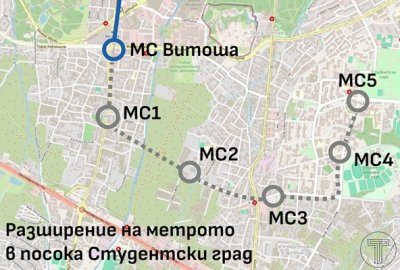 Най близките планове на столичния Метрополитен са за удължаване на две