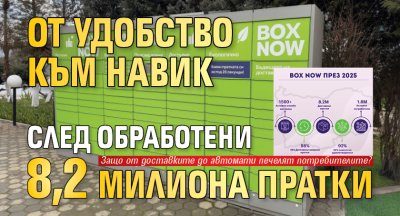 От удобство към навик след обработени 8,2 милиона пратки