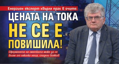 Енергиен експерт хвърля прах в очите: Цената на тока не се е повишила!